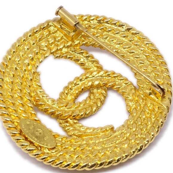 Chanel Medallion Brooch Pin Gold 28 123247